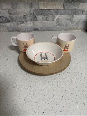 Bloomingville Sophia Bunny Melamine Bowl and Mug Set in White & Cream 3 pcs
READ